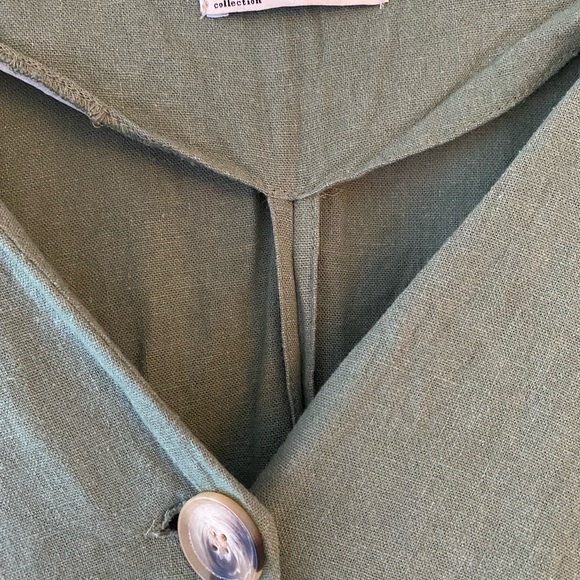 Zara Trafaluc Green Button Up Blouse - Picture 4 of 11